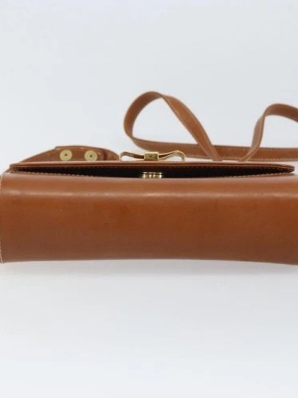 GUCCI Shoulder Bag Leather Brown Gold Auth bs32827 - Picture 5 of 16